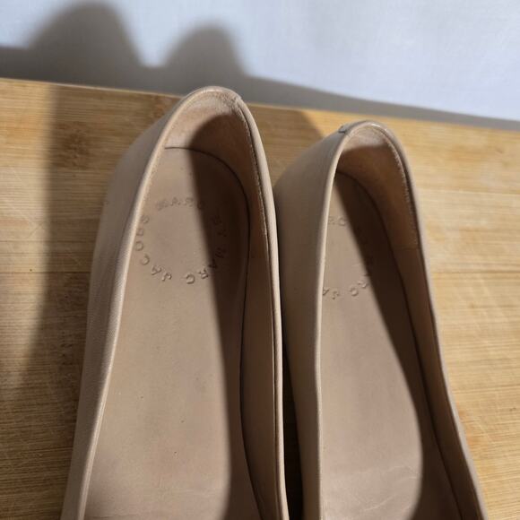 Marc Jacobs Ballet Flats Preppy Bow Black Tan 36 5.5 6 Classic Capsule Leather - Picture 2 of 8